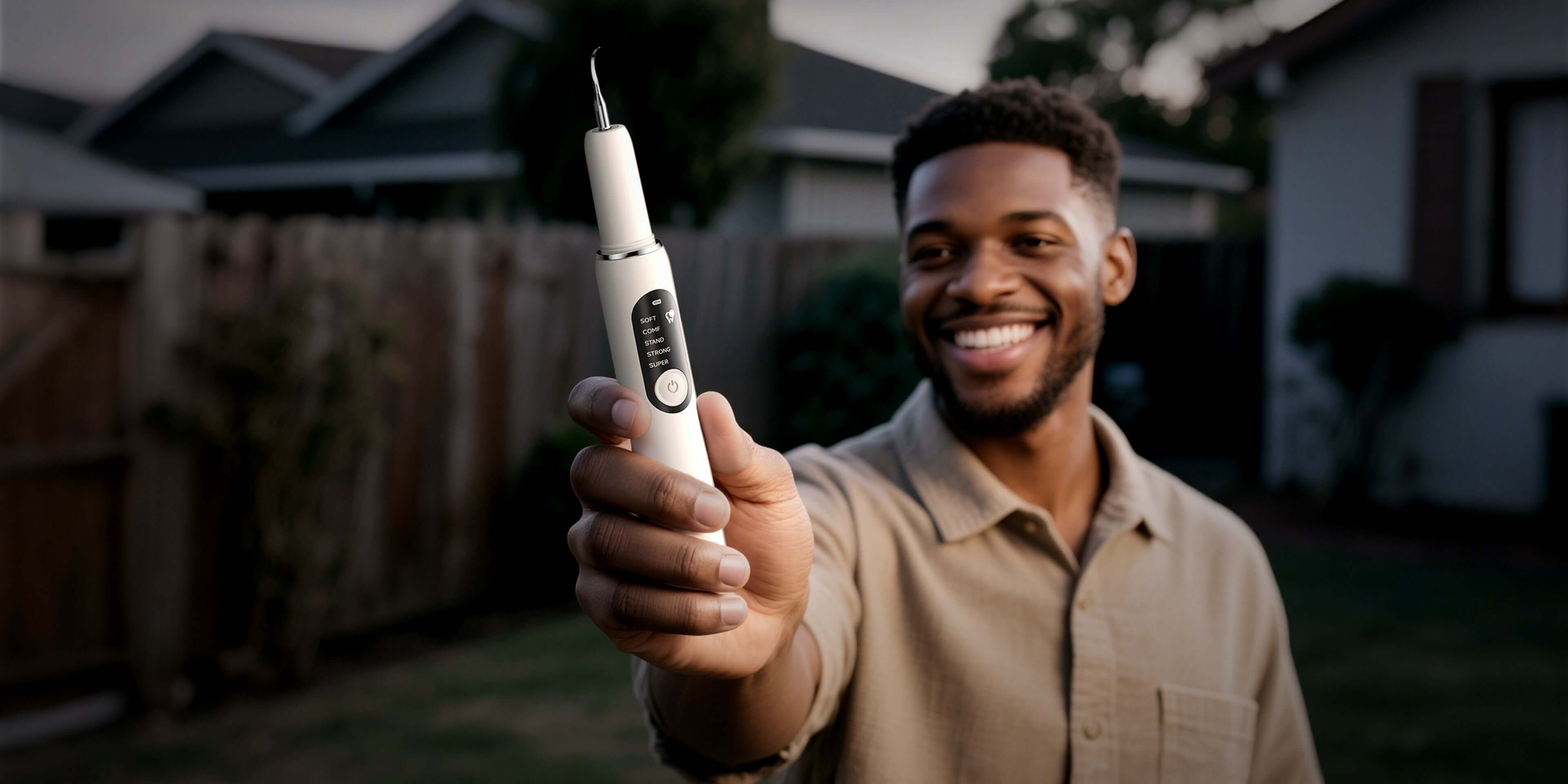 Experience a deeper clean anywhere with our portable electric toothbrush. Choose SOFT, COMFORT, or STRONG mode for a personalized brushing experience.