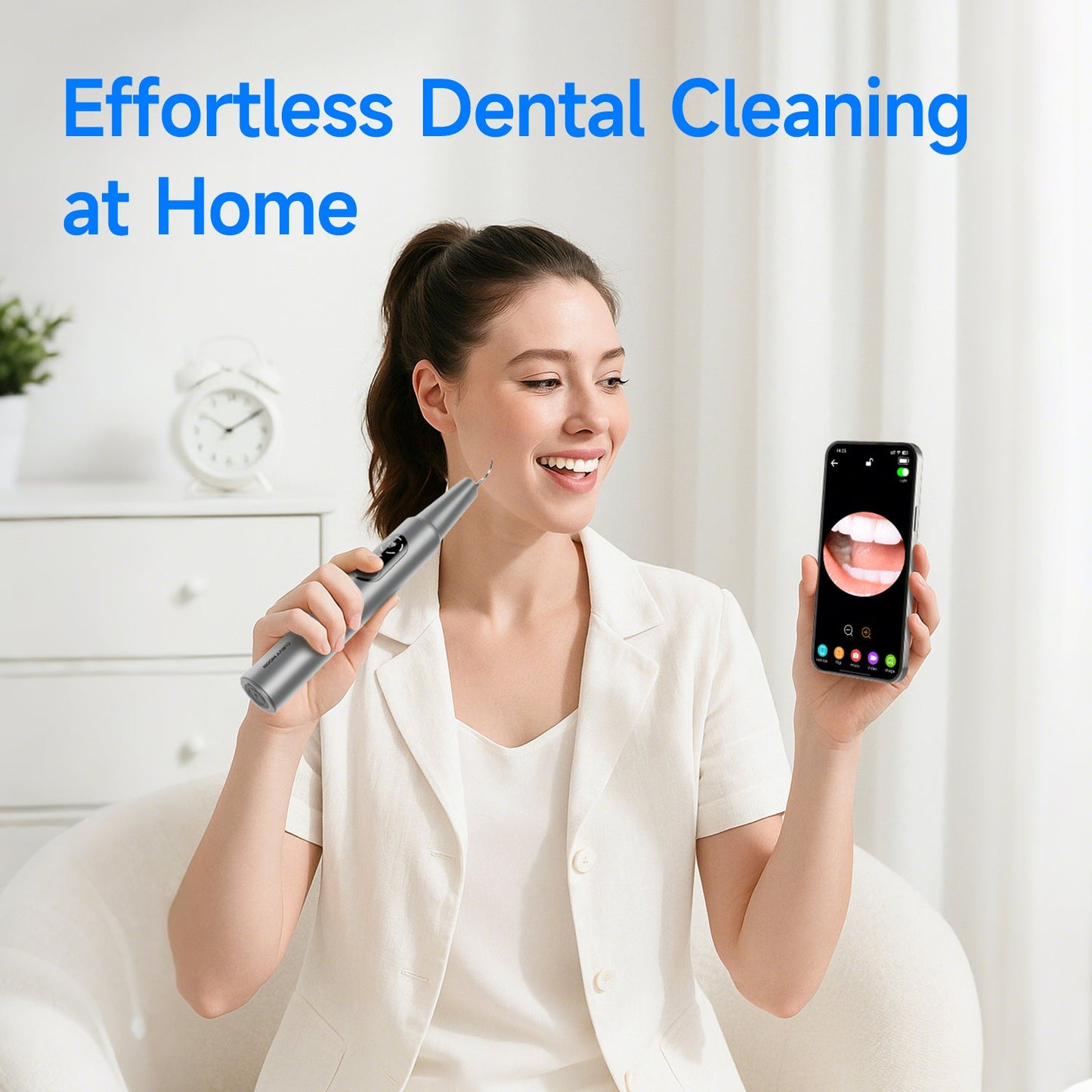 M1 Ultrasonic Tooth Cleaner - CURVY MOON