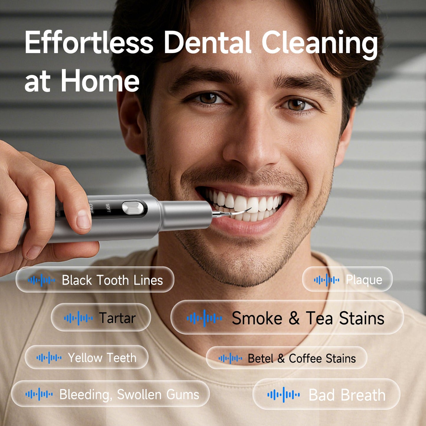 T10 Ultrasonic Tooth Cleaner - CURVY MOON