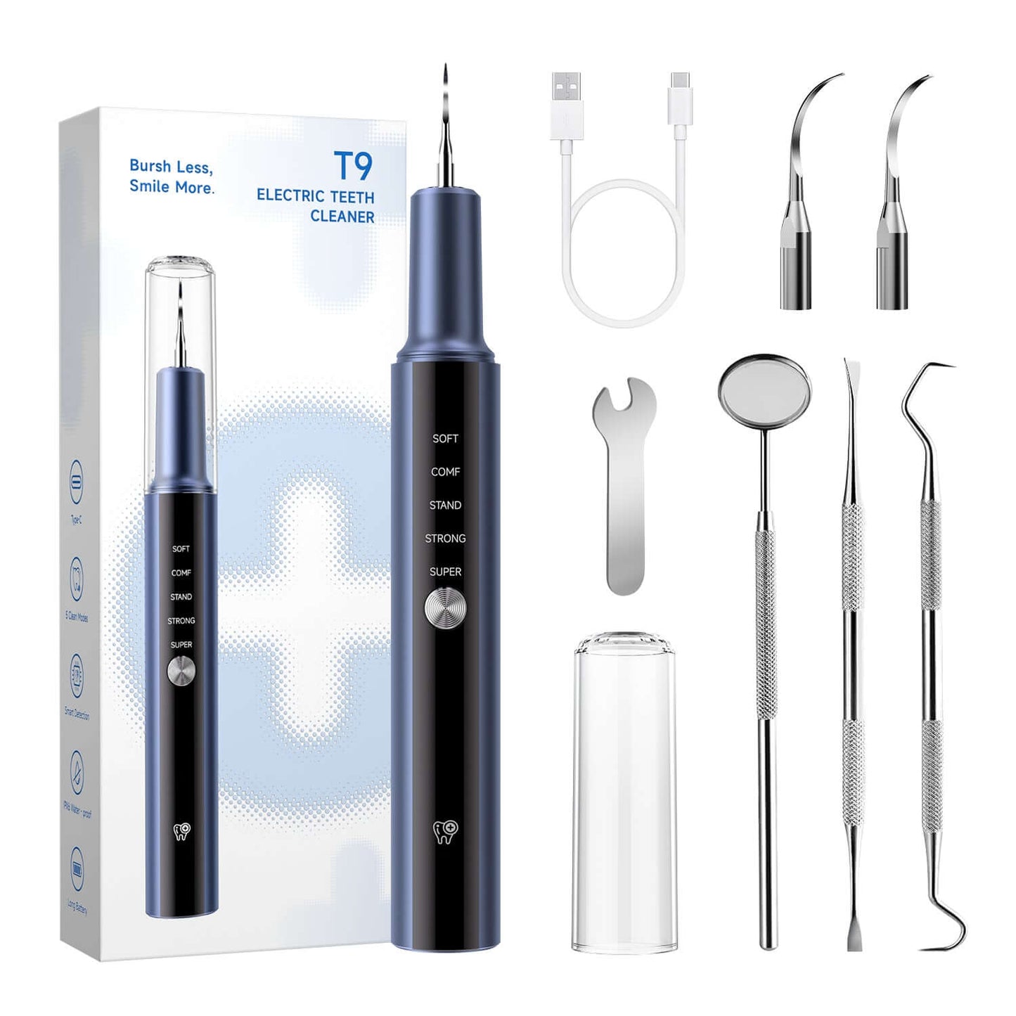 T9 Ultrasonic Tooth Cleaner - CURVY MOON