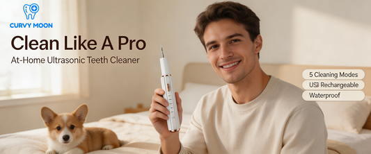 CURVY MOON handheld ultrasonic dental scaler for at-home oral care