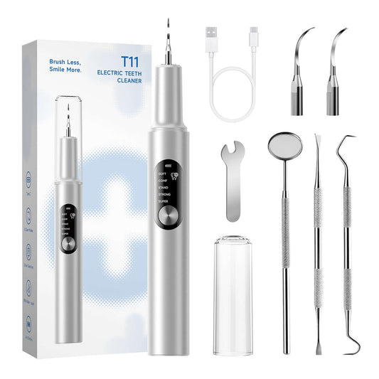 T11 Ultrasonic Teeth Cleaner for Plaque & Tartar Removal - CURVY MOON